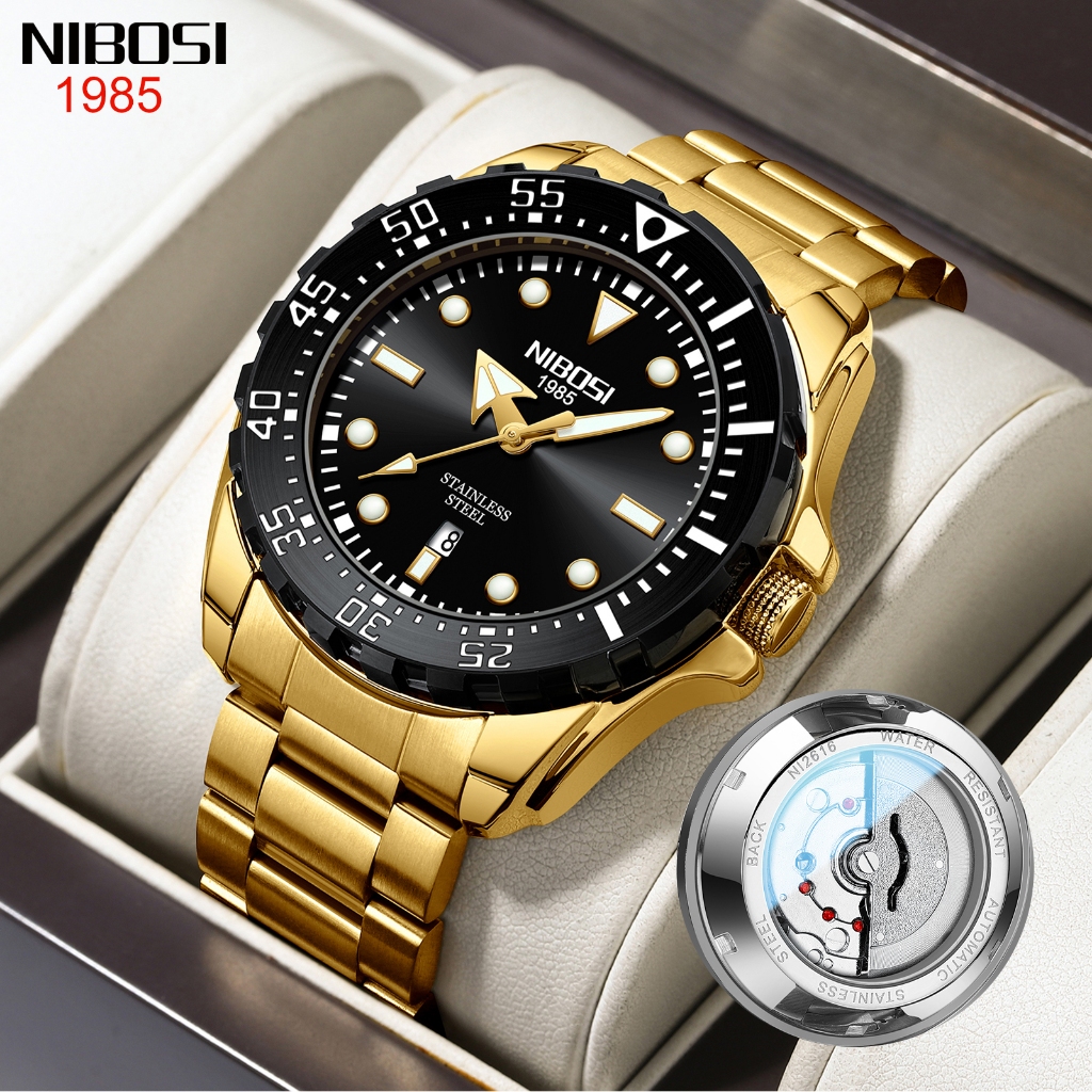 Relógio NIBOSI original Masculino De Luxo Simples À Prova D'água Para Negócios - Watches