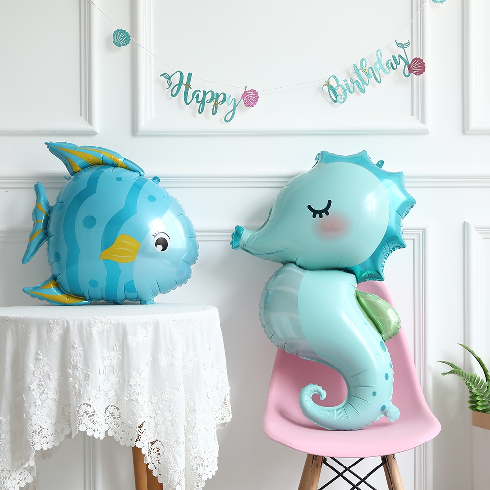 Balão Decorativo 2pcs/set Seahorse tilapia Filme De Alumínio Ocean Party