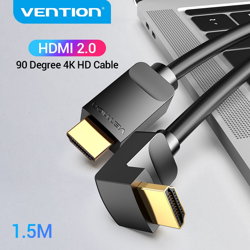 Venção HDMI Cabo De 2.0 Graus 4 90k Ultra HD 3D 1080P Ethernet Suporte E Retorno De Áudio Para PC Laptop TV