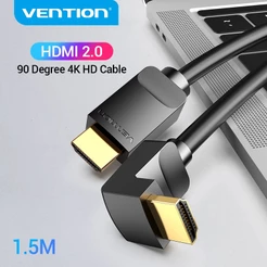 Venção HDMI Cabo De 2.0 Graus 4 90k Ultra HD 3D 1080P Ethernet Suporte E Retorno De Áudio Para PC Laptop TV