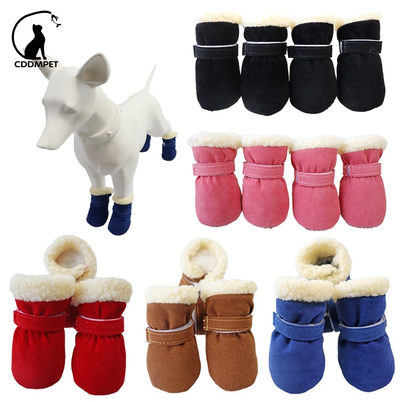 4 Peças Pet Botas De Inverno Cachorro Para Cães Pequenos Antiderrapantes De Gato Neve Calçado em Oferta na Shopee