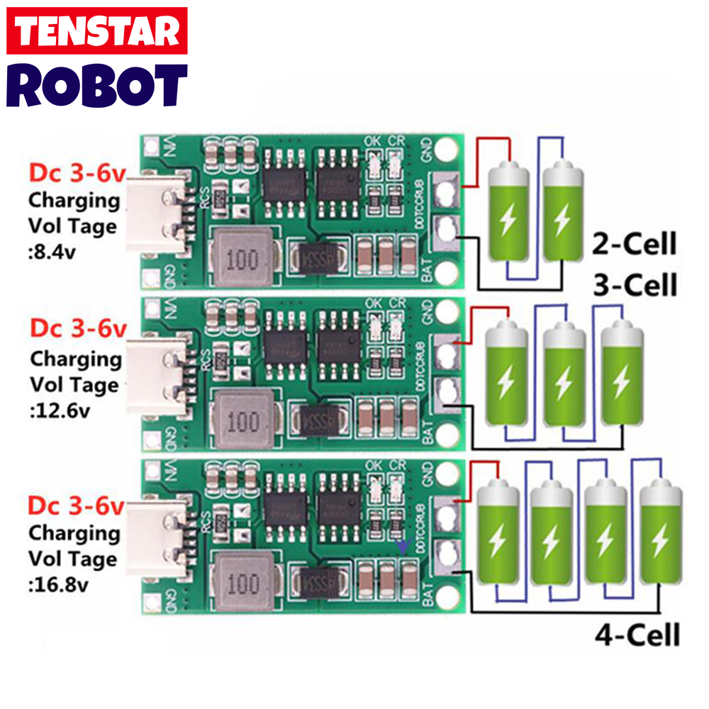Multi-Célula 2S 3S 4S Tipo C A 8.4V 12.6V 16.8V Carregador De Íons De Lítio De Polímero LiPo 7.4V 11.1V 14.8V 18650