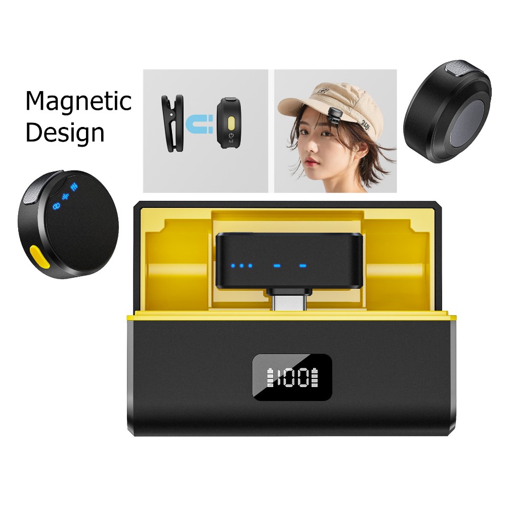 M9 Microfone Magnético Sem Fio Lavalier Para iPhone Tipo c Telefone Mini Cancelamento De Ruído Gravação De Vídeo em Oferta na Shopee