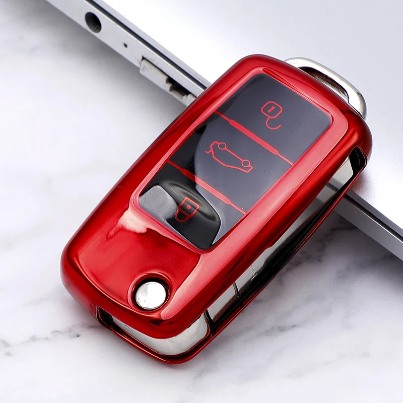 Auto Tpu Carro Chave Capa Para VW Volkswagen Polo Tiguan Passat B5 B6 B7 Golf 4 5 6 MK6 Jetta Lavida Skoda Octavia