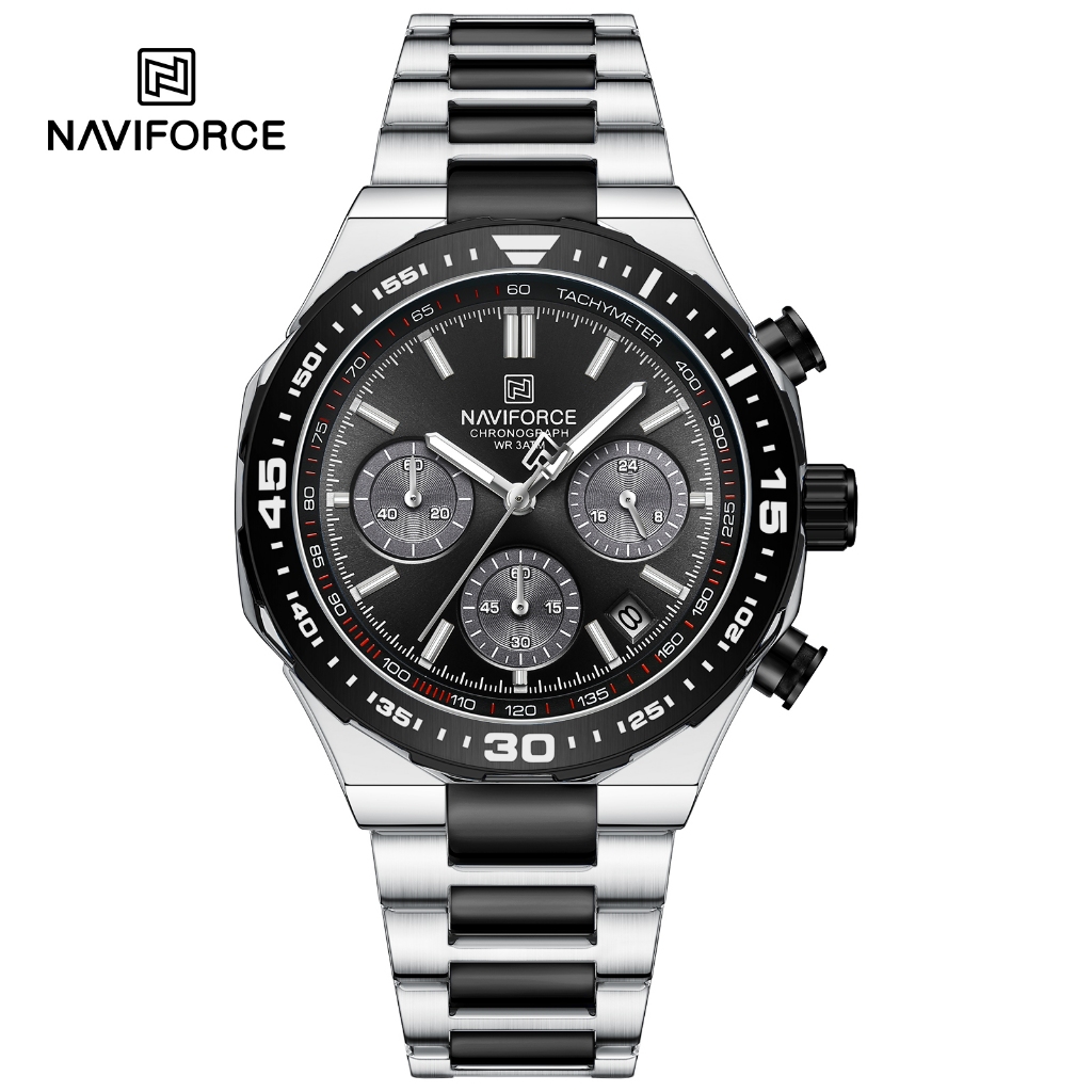 NAVIFORCE 8049 Movimento De Quartzo multi-Discagem Relógio Masculino Luminoso À Prova D'água