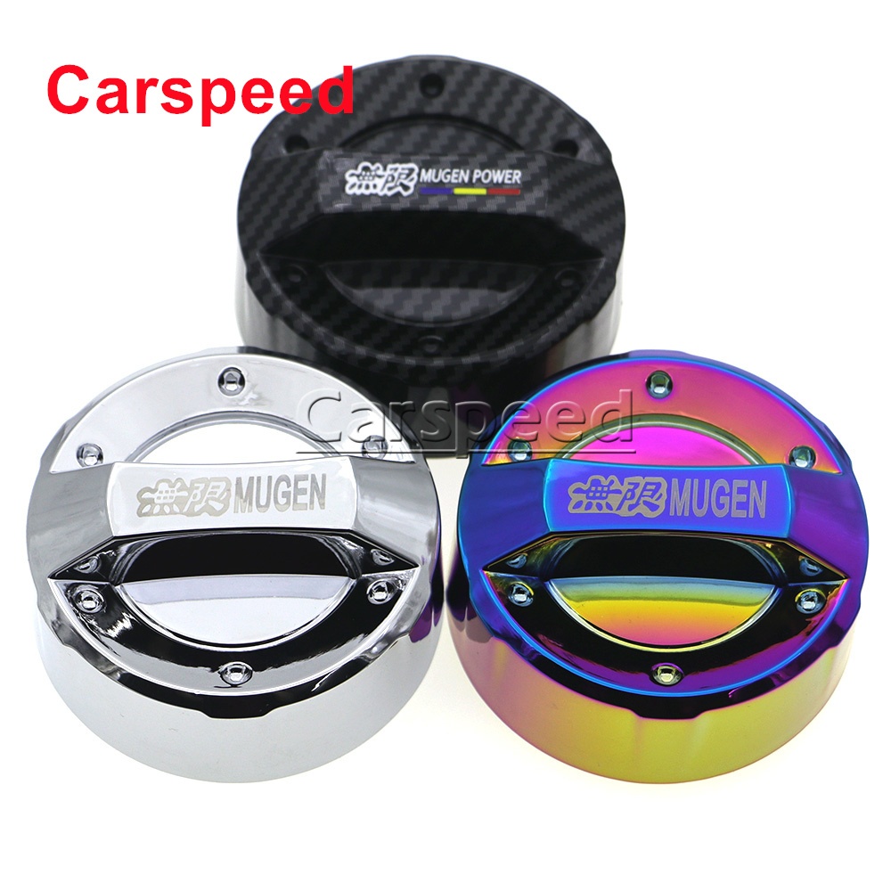 Olhar De Carbono Neo Chrome Mugen Decorar Tampa Do Tanque De Óleo Combustível Auto Capa De Gás Para Honda DC5 CIVIC NSX 