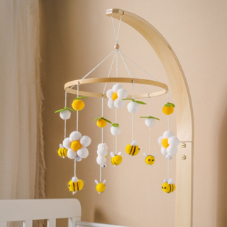 Brinquedo De Bebê Berço Móvel Sensorial Para Recém-Nascido Sino Decoração De Casa Presentes De Aniversário Bee Pink em Oferta na Shopee
