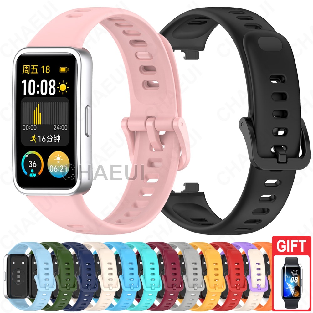 Pulseira De Silicone De Substituição De Cor Pura Para Huawei Band 10 9 8 em Oferta na Shopee
