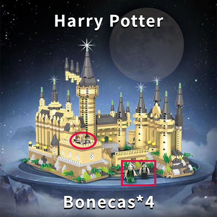 Harry Potter Wizarding Castle Model Brinquedos Infantis De Blocos De Montar Quebra-CabeçAs