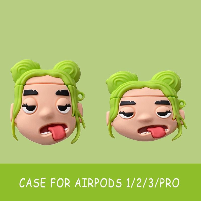 Billie Eilish Adequado para Apple AirPods1/2 Pro3 Generation Pro Capa de Silicone para fones de ouvido Capa protetora Bluetooth