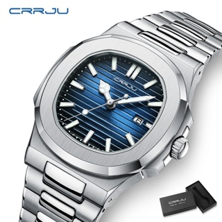 CRRJU Relógios Homens Originais Marca Topo Simples De Aço Inoxidável Pequeno Discador Luminoso Retro Negócios De Lazer Esportivo Quartzo Analógico À Prova D'água 5018 em Oferta na Shopee