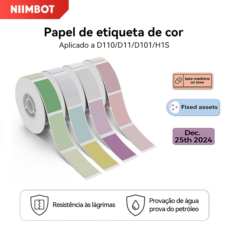 NIIMBOT D110/D11/D101 Papel De Rótulo Adesivo À Prova D'água em Oferta na Shopee