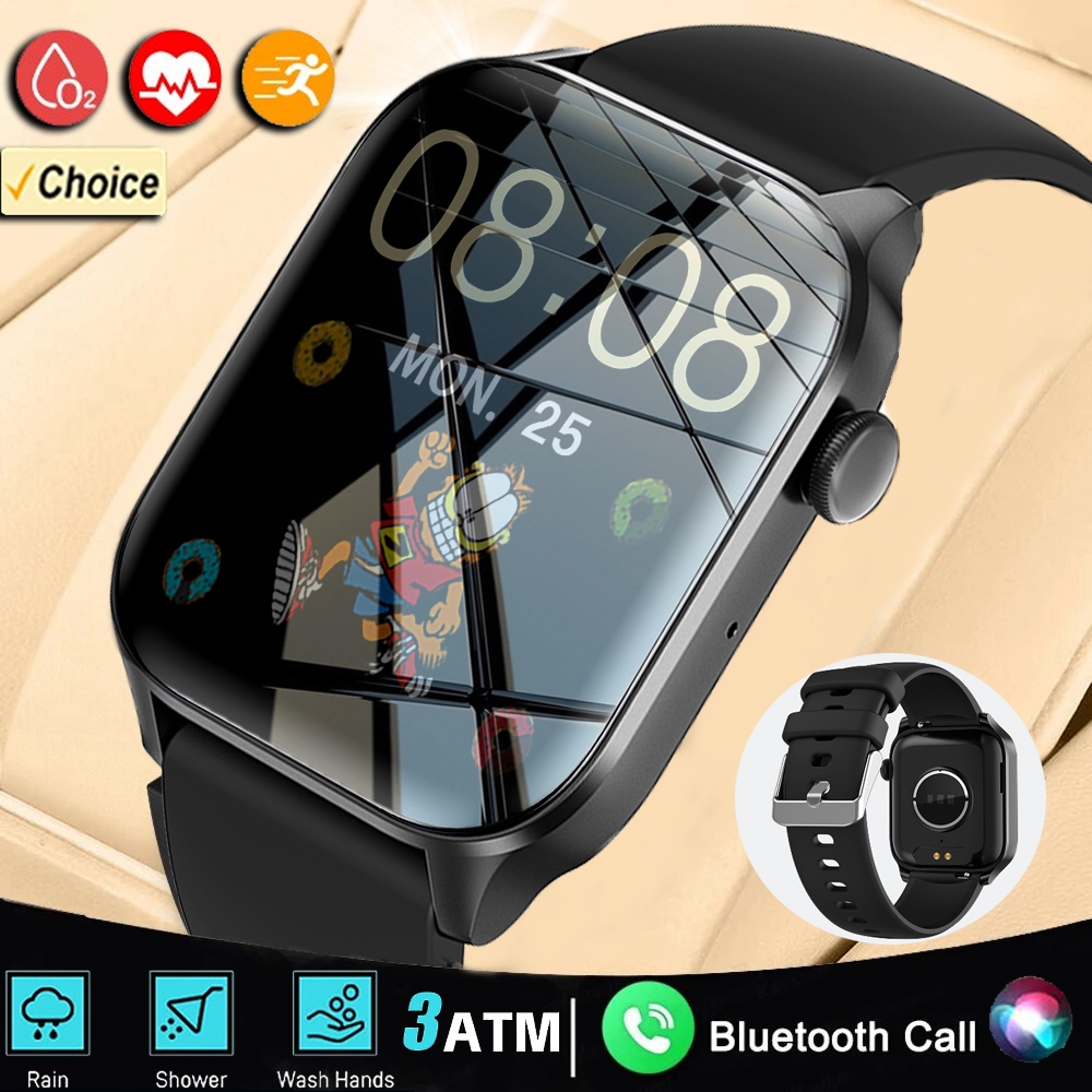 LIGE Relógio inteligente original Android 1,85 '' Tela de toque completa BT Call Sport à prova d'água Monitoramento em tempo real de oxigênio no sangue / monitoramento de pressão SmartWatch feminino para IOS em Oferta na Shopee