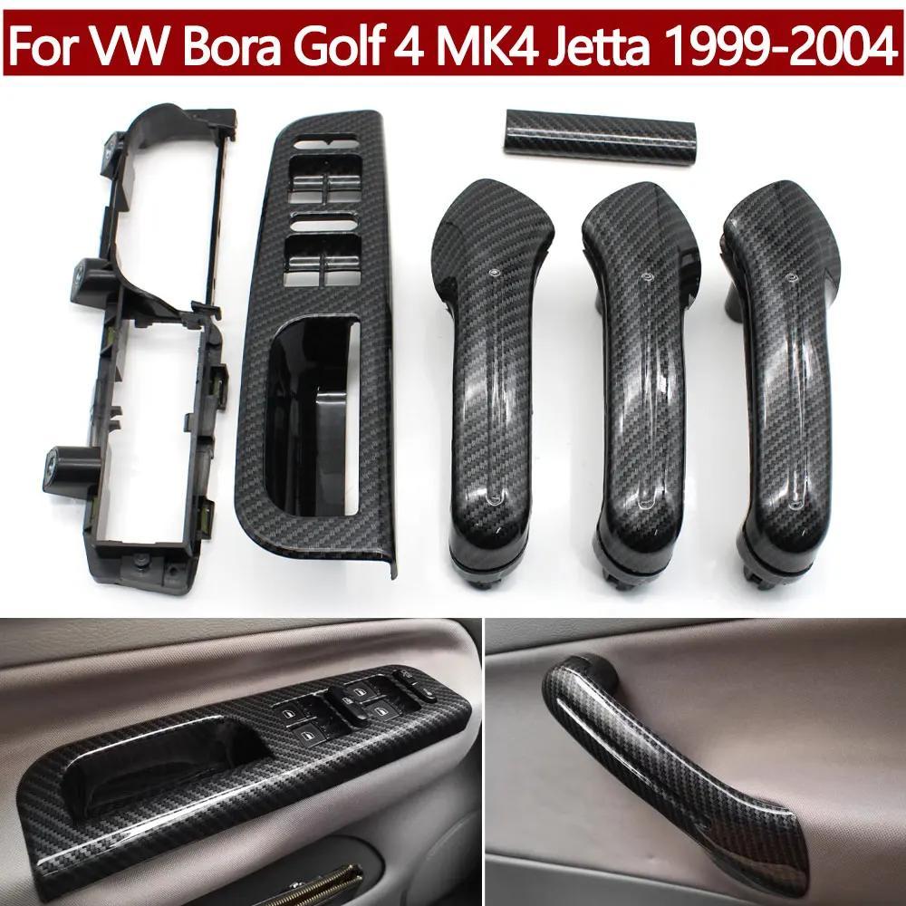 LHD Interior Do Carro Porta Traseira Esquerda Direita De Fibra De Carbono Puxador Da Para VW Bora Golf 4 MK4 Jetta 1999-2004 em Oferta na Shopee