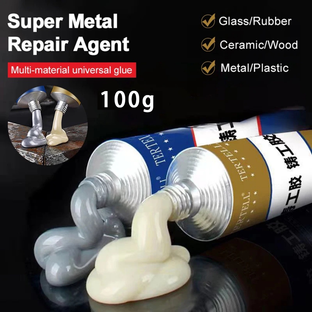 100g AB Magic Repair Cola Ferro Fundido Resistente Ao Calor Metal Adesivo De Soldagem A Frio Agente Metálico Cola de reparo em Oferta na Shopee