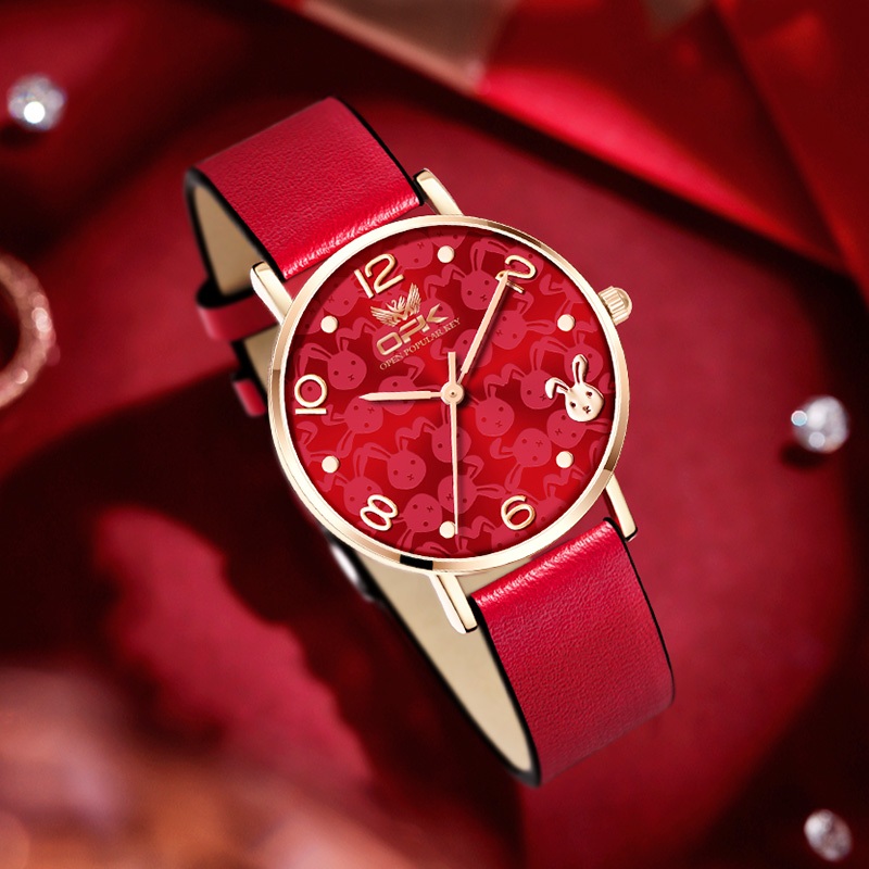 OLEVS relógio feminino relogio coelho edições especiais a prova d'água luxo orient original 8622 - Watches