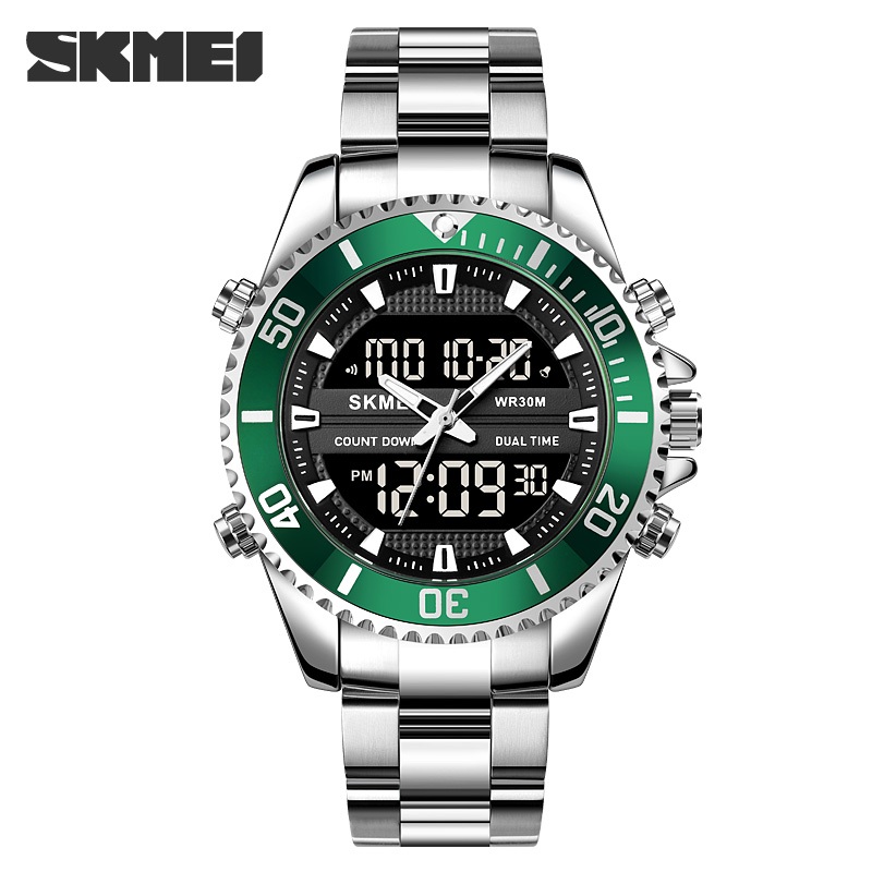 Relógio De Pulso Digital SKMEI 1850 Relogio Masculino De Aço Inoxidável À Prova D'água Relógios Digitais De Moda Masculina