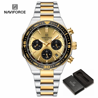 NAVIFORCE 8049 Relógio Masculino De Aço Inoxidável Luminoso Ao Ar Livre À Prova D