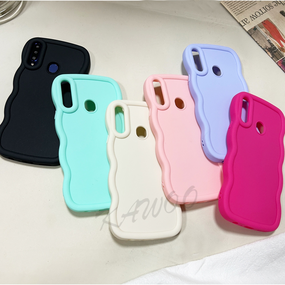 Para Samsung A10S A10S M10S A11 A20 A30 A20S A21S A50S A50S A30S Moldura De Cor Encaracolada Capa Macia Da Caixa