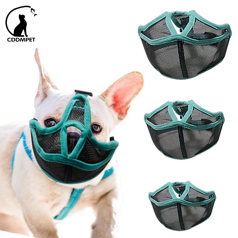 Focinho De Cachorro Anti-Latido Para Cães Pequenos Máscara Facial De Malha Bulldog Pug Focinheiras