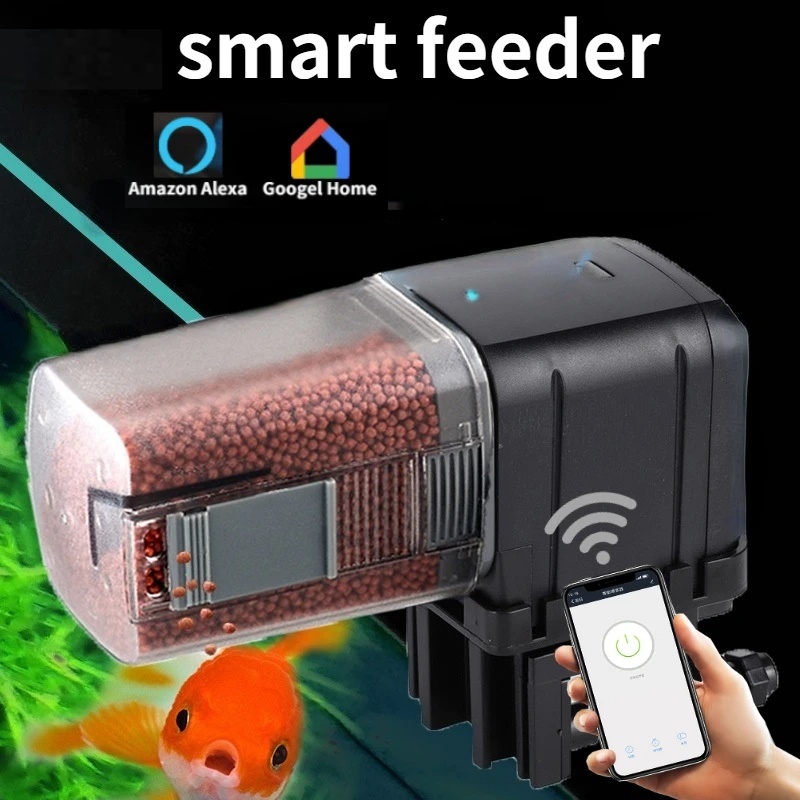 Alimentador Automático De Aquário De Peixes De Tanque Timing/Wifi Wireless Smart Phone App Controle Remoto Inteligente