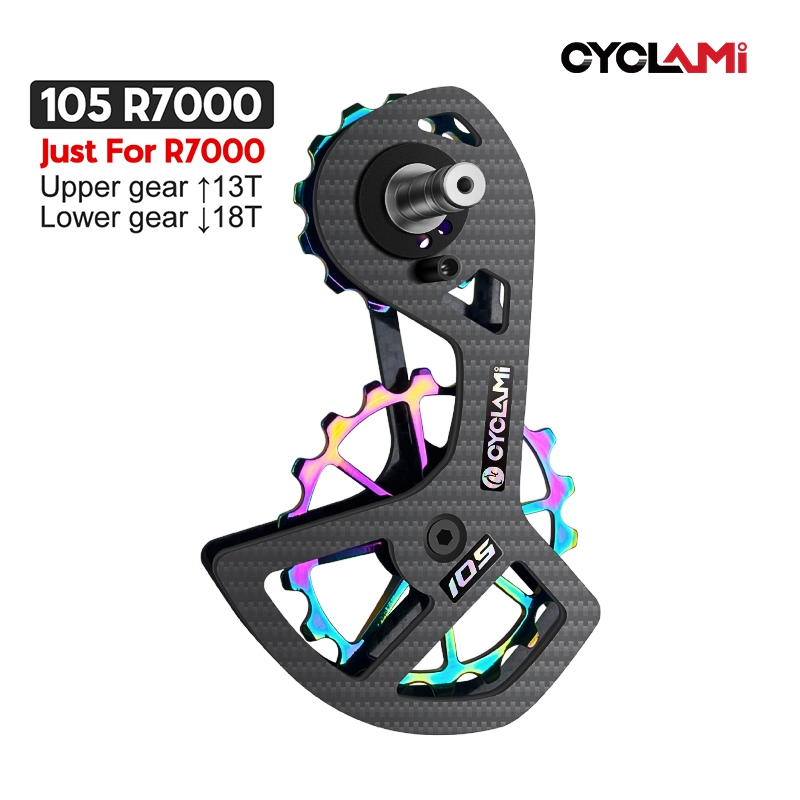 CYCLAMI UT 105 Bicicleta Rolamentos De Fibra De Carbono Cerâmica 18T Conjunto De Rodas De Polias Roda Guia De Desviadores Traseiros Para Shimano 105/Ultegra/DURA ACE