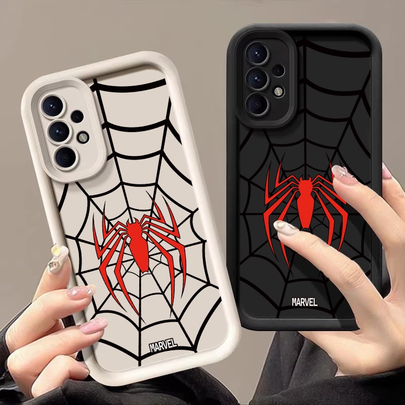 Capa De Anime Para Samsung Galaxy A32 A22 A12 A52 A52S A72 M32 M22 M12 Padrão De Teia De Aranha Silicone Macia À Prova De Choque Telefone