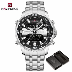 NAVIFORCE Relógio De Pulso Digital De Quartzo Militar De Luxo À Prova D'água Para Homens 9234