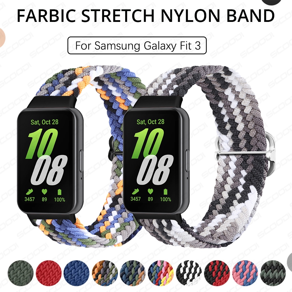 Faixa Elástica Trançada Ajustável Para Samsung Galaxy Fit 3 SmartWatch Elastic S