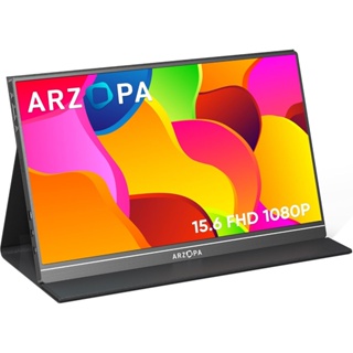 ARZOPA 15.6'S1 Monitor Portátil De Mesa FHD 1080P Para Laptop IPS Tela Externa De Computador De Jogos USB C PC MAC Phone em Oferta na Shopee