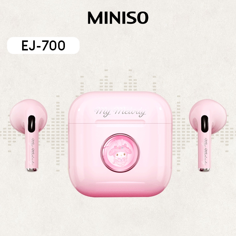 Sanrio EJ-700 TWS Fone De Ouvido Sem Fio Bluetooth Intra-Auricular HIFI HD Talk Cancelamento De Ruído Inteligente 5.3