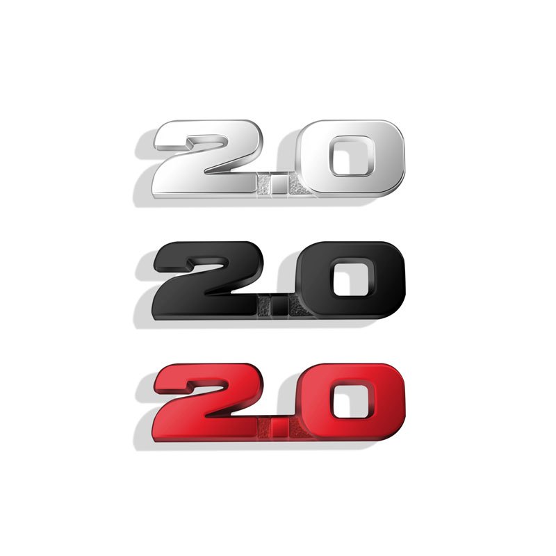 Auto Para Carro 3D Pequeno Metal 2.0 Logotipo Emblema Do Pára-Lamas Lateral Porta-Malas Traseiro Decoração Acordo Honda