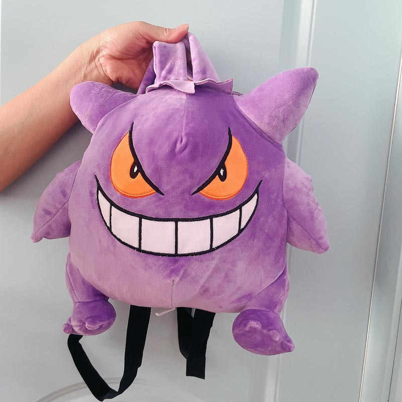 28cm Mochila Pokemon Cute Kawaii Estilo Japonês Gengar Eevee Snorlax Escolar Cosplay Adereços De Moda Presentes