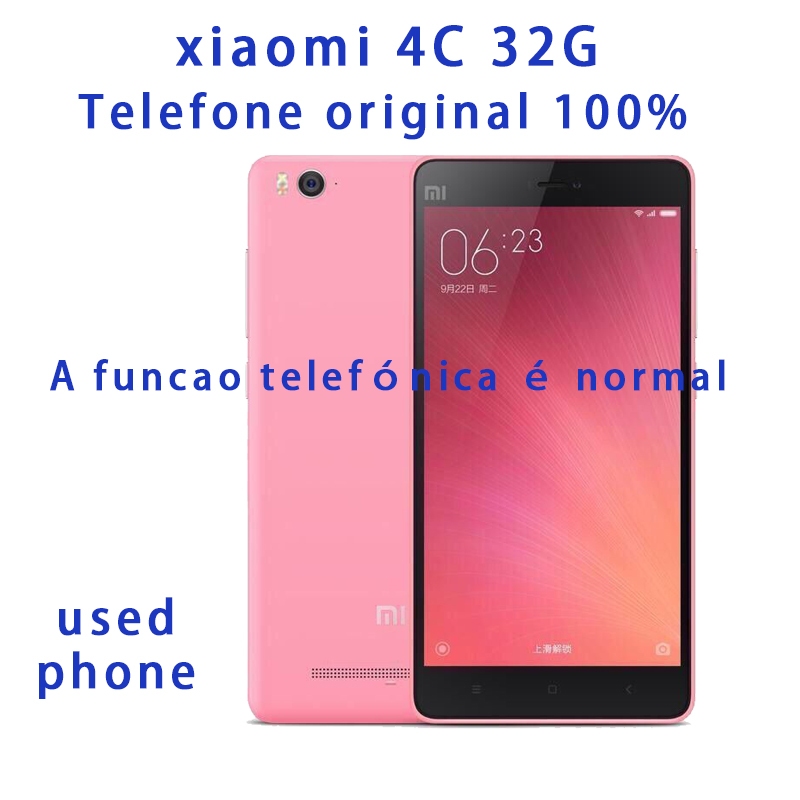 95 % Novo Telefone Celular De Segunda Mão Xiaomi 4C Mi4C 32G 4G Lte phone