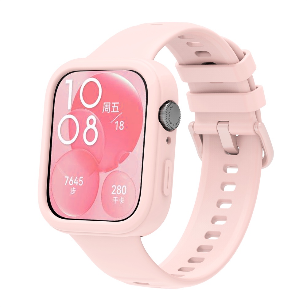 Pulseira De Silicone Com Capa De Substituição Para Huawei Watch Fit 5 4 Pro 3 2 / Huawei Watch Fit Special Edition — imagem 2 de 2
