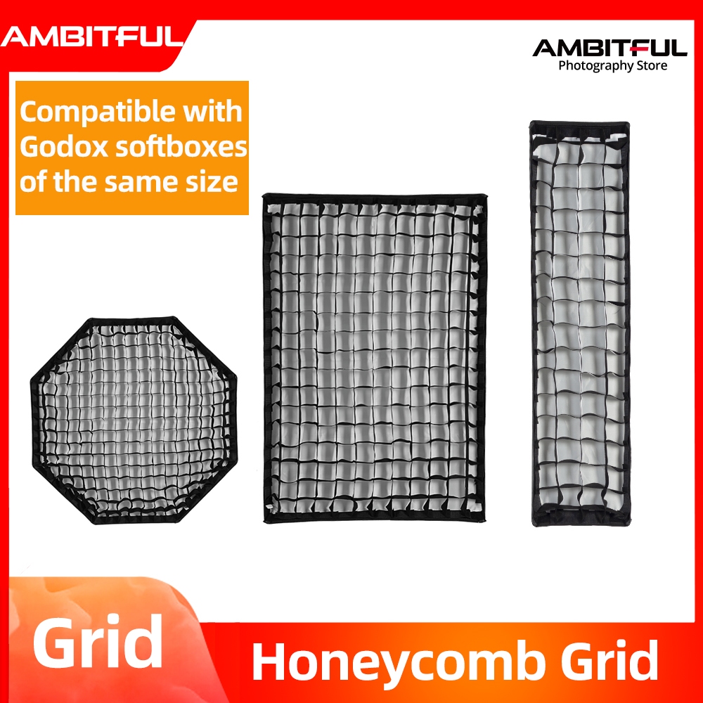 Grade De Favo De Mel Ambiful Para Softbox Pode Ser Usada Parabólico Profundo Octogonal Retangular Godox Do Mesmo Tamanho