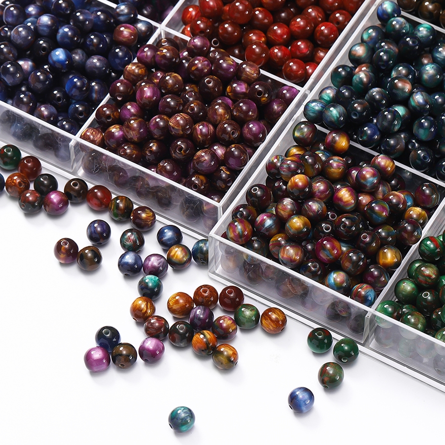 St. kunkka 10 /20 /50Pcs Contas de Resina de duas cores Contas Opalas para a confecção de jóias de bricolage em Oferta na Shopee