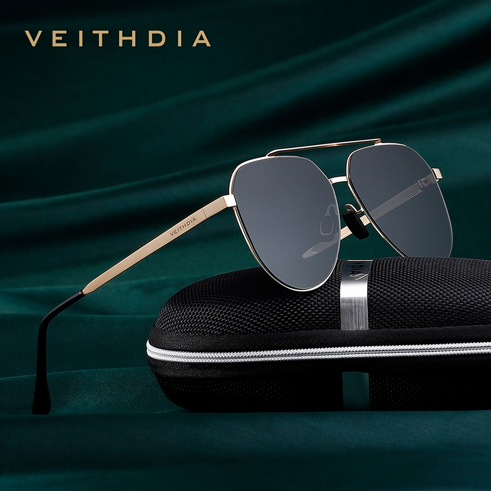 VEITHDIA Óculos De Sol Polarizados Masculinos De Nylon , Estilo Piloto Com Estrutura De Aço Inoxidável Da Moda 8256 em Oferta na Shopee