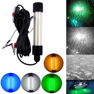 1200LM 5M LED Luz De Pesca Submersível 12-24V 20W Gota Profunda Subaquática Isca De Peixe Localizador Lâmpada Lula Atrai
