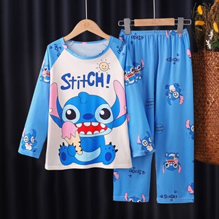 Pijama infantil Meninos Meninas Autumn Fashion Cartoon Thin Style Homewear /3-14 anos Conj...