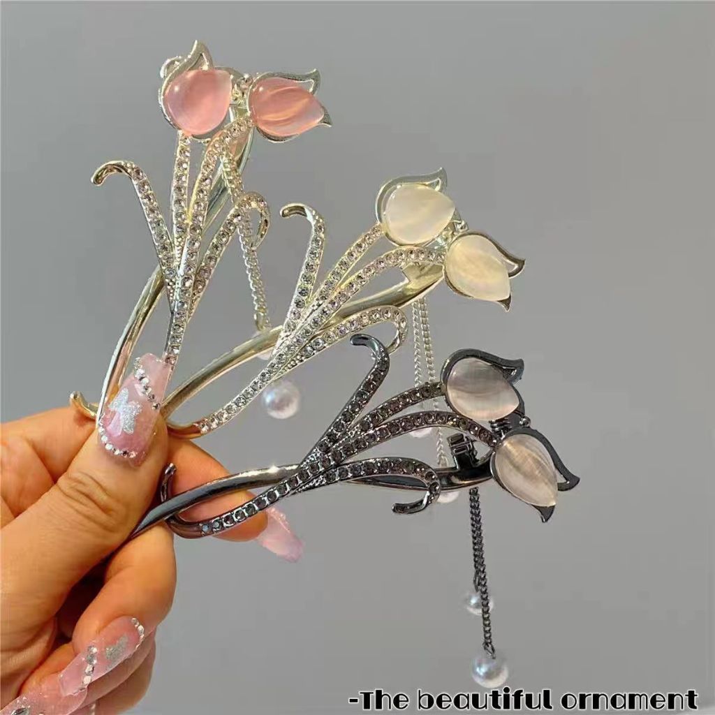 Clip de Cabelo Coreano Clip de Tulipa Tassel Twist Clip de Cabelo de Cabelo Acessórios de Mulheres