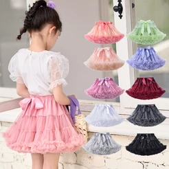 Tutu Girl Princess Saias Princesas Para Meninas Vestuário Fofo Doce Malha Grande Festa De Aniversário
