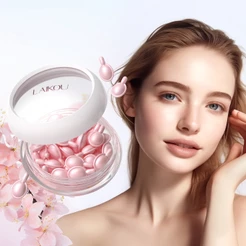 LAIKOU Japão Cápsulas De Soro Sakura (30 * 0,5ml) Hidratar & Brilhar Revelar O Brilho Da Pele Vibrante Para Dia E A Noite Usando
