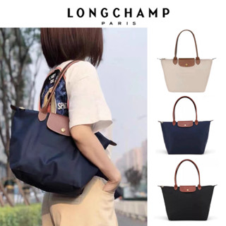 longchamp bag original Le Pliage【long handle M*L】Tote bag Shopping Bag water proof foldabl...