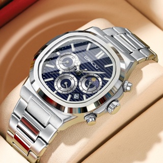 CRRJU Relógios Homens De Marca Original Cronógrafo De Aço Inoxidável Ponteiro Luminoso Discador De Moda Casual Quartzo Analógico À Prova D'água 2309 X em Oferta na Shopee