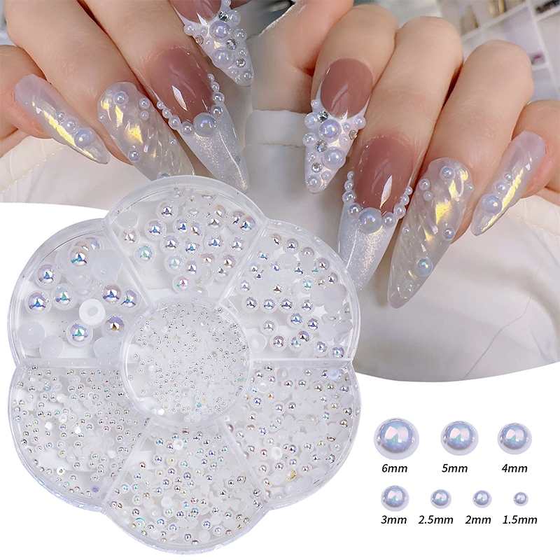 Abalone Nails Shell Irregular Sea Shell 3D Decoração de Unhas Decoração Fatiadas