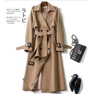 Women's trench coat long coat fashion 2025 new brown trench coat