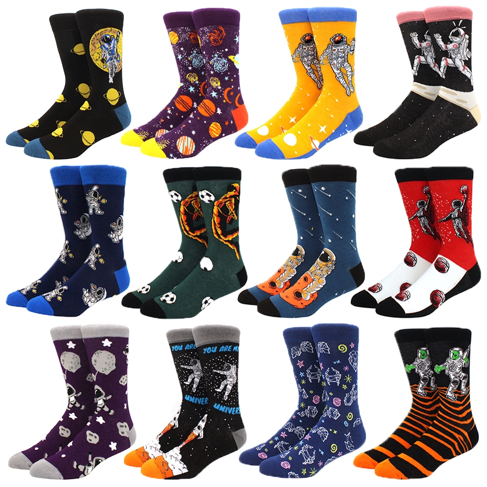 Astronauta Adulto Tamanho Grande Original Street Fashion Sox Meias Fofas Confortáveis E Respiráveis em Oferta na Shopee