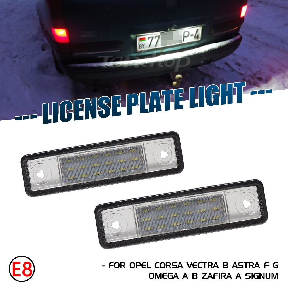 2 Pçs Luz Da Placa De Licença Lâmpadas Registro Do Carro Para Opel Corsa B Astra Fg Omega Zafira Um Sinal Vectra