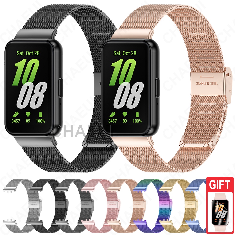 Pulseira De Aço Inoxidável Metal Acessórios Para Galaxy Fit 3